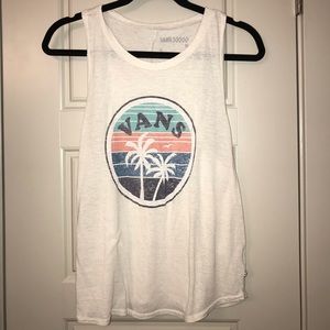 Vans Women’s Beige Palm Tree Tank Top